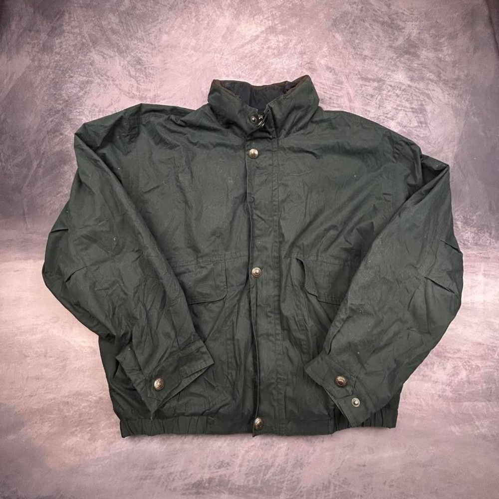 Vintage Y2K Dark Green Insulated Utility Jacket Mens XL Streetwear Workwear